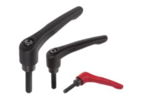 Manette indexable en acier avec filetage