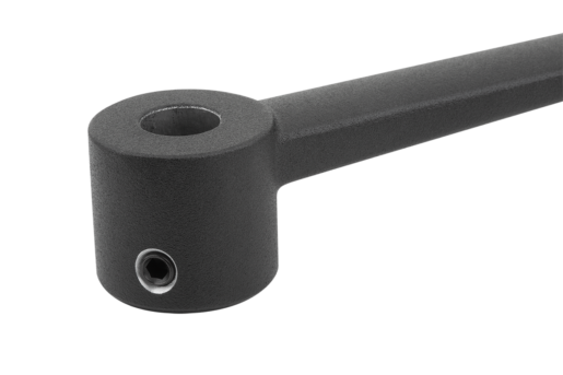 Handkurbeln Aluminium mit Zylindergriff drehbar mit Passbohrung