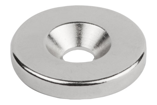 Rohmagnete (Scheibenmagnete) mit Senkbohrung aus NdFeB, Form A