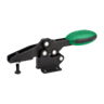 Schnellspanner horizontal mit waagrechtem Fuß und verstellbarer Andruckspindel