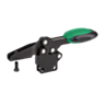Schnellspanner horizontal mit Sicherheitsverriegelung mit senkrechtem Fuß und verstellbarer Andruckspindel