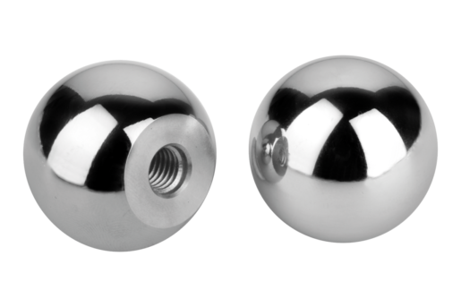 Kugelknöpfe Edelstahl oder Aluminium DIN 319, Form C mit Gewinde, inch