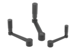 Handkurbeln Aluminium mit Zylindergriff drehbar