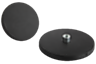Magnete mit Gewindebuchse (Flachgreifer) aus NdFeB, mit Gummischutzmantel