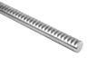 Crémaillères rondes en inox, denture droite fraisée, angle de pression 20°