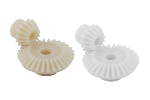 Engrenages coniques en plastique, rapport 1:2 traités par pulvérisation, denture droite, angle de pression 20°