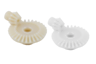 Engrenages coniques en plastique, rapport 1:3 traités par pulvérisation, denture droite, angle de pression 20°