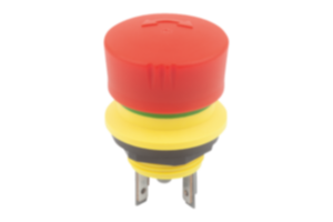 Bouton d'arrêt d'urgence version à encastrer Ø 16,2 mm raccordement par connecteur plat