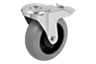Soonpho Lot de 3 roulettes pivotantes pour béquille standard-C compatible avec support standard C de 25 mm de diamètre en métal résistant avec base en caoutchouc 