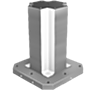 Torrette di serraggio ghisa grigia 4 lati con superfici di serraggio prelavorate