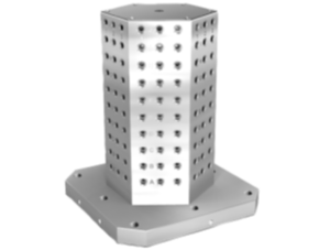 Tours de serrage en fonte grise 6 faces avec trame modulaire