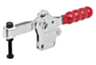 Schnellspanner horizontal mit senkrechtem Fuß und verstellbarer Andruckspindel
