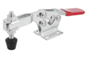 Schnellspanner horizontal mit waagrechtem Fuß und verstellbarer Andruckspindel