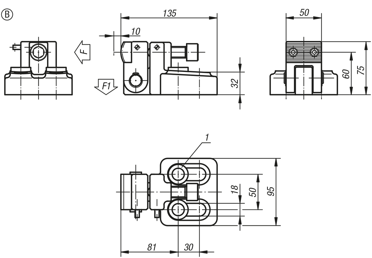Niederzugspanner Form B