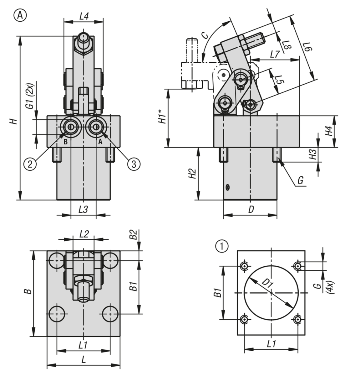 Hebelspanner hydraulisch doppelt wirkend
