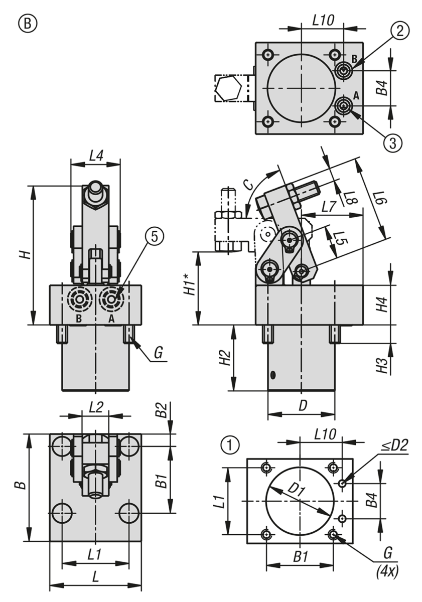 Hebelspanner hydraulisch doppelt wirkend