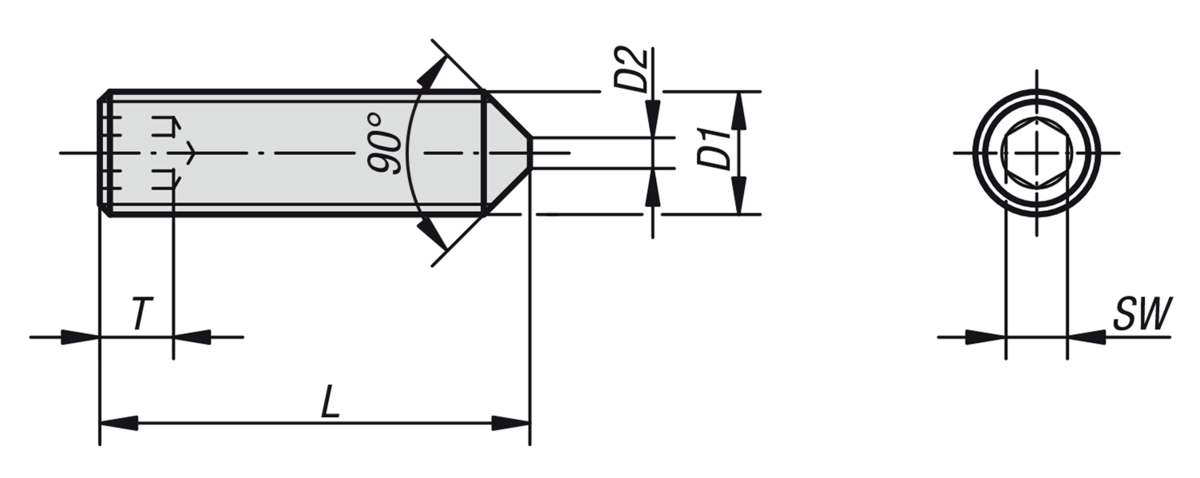 40271230 ehem. DIN 914 5x Madenschraube Gewindestift M12x30 Spitze ISO 4027 