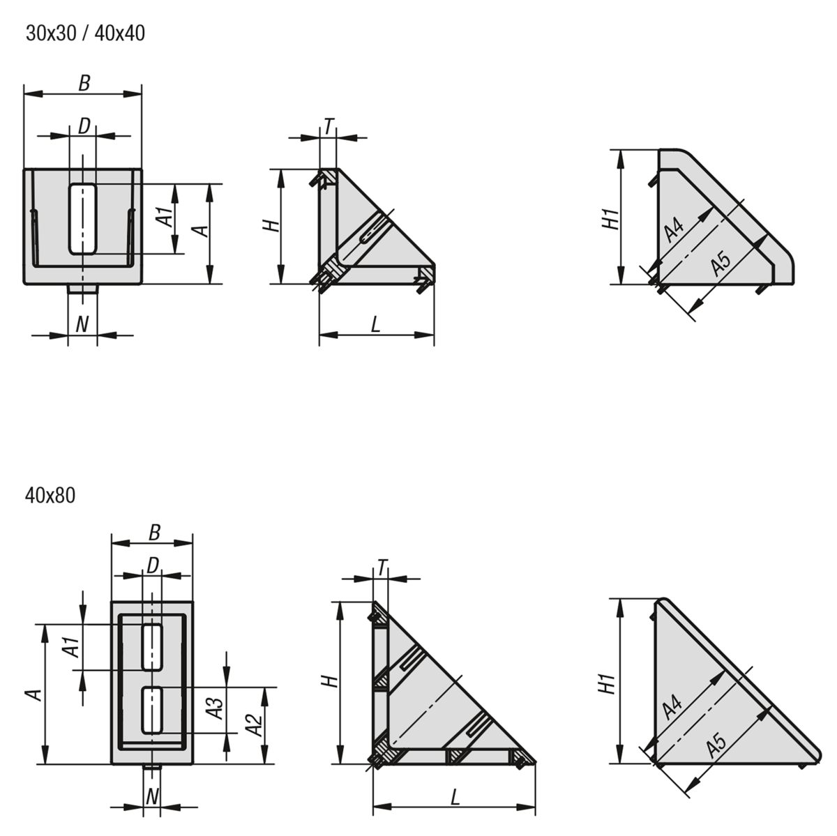 Equerre de fixation type I