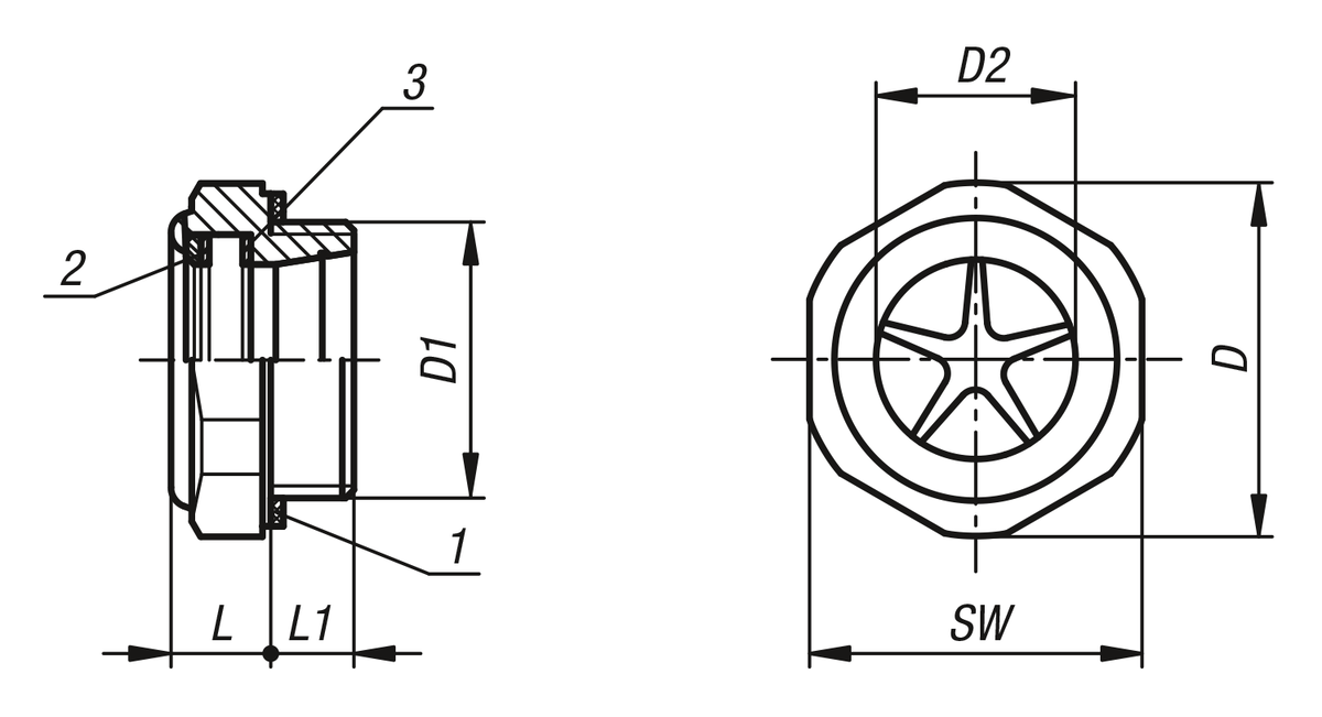 Ölschaugläser Aluminium, mit Naturglasscheibe